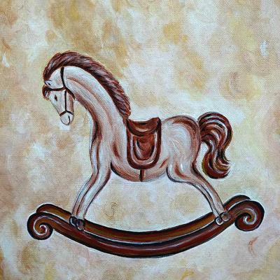Obraz akrylowy - Koń na biegunach